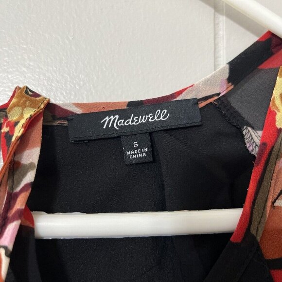 MADEWELL Tie-Back Bubble Sleeve French Rose Top Size Small EUC - Picture 8 of 8